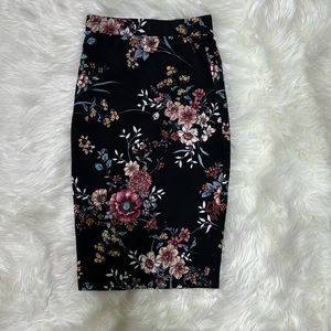 Floral pencil skirt